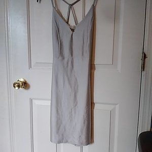 Juniors silver dress backless size small new no tags